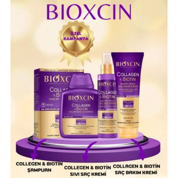 Bioxcin Collagen 300 ml Biotin Hacim Şampuan+250 ml Saç Kremi