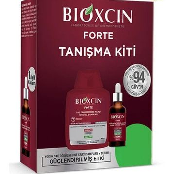 Bioxcin Forte Saç Dökülmesine Karşı Bitkisel Şampuan 300 ml+Serum 50 ml Tanışma Paketi