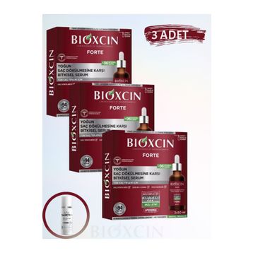 Bioxcin Forte Serum 3x50 ml Yoğun Saç Dökülmesine Karşı Bitkisel Serum + 1 Adet Yüz Temizleme Jeli