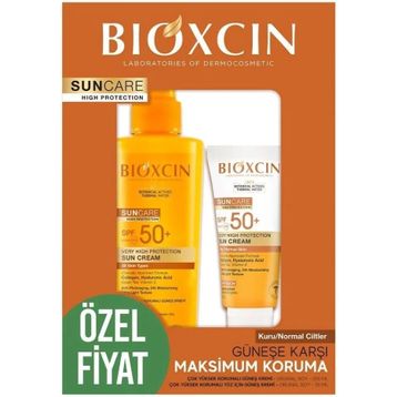 Bioxcin Güneşe Karşı Maksimum Koruma Seti Kuru ve Normal Ciltler 200 ml Güneş kremi+50 ml Güneş Spreyi