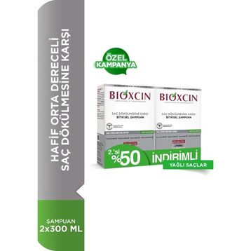 Bioxcin Klasik Yağlı Saçlar İçin 2x300 ml Şampuan