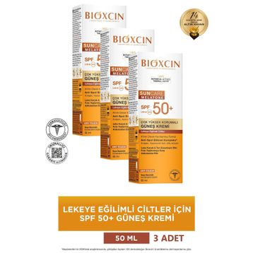 Bioxcin Sun Care Lekeye Eğilimli Ciltler SPF50 3x50 ml Güneş Kremi