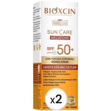 Bioxcin Sun Care Melatone Leke Eğilimli Renkli SPF 50 2x50 ml Güneş Kremi