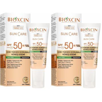 Bioxcin Sun Care SPF50+ 50x2 ml Renkli Yağlı Ciltler İçin Güneş Kremi