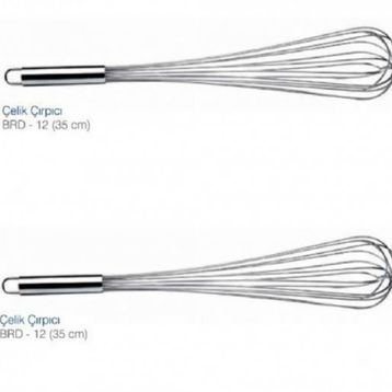 Biradlı 35 cm Çelik Çırpıcı