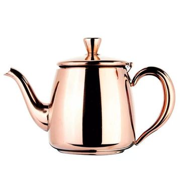 Biradlı Altın 550 ml Çelik Kahve ve Çay Potu