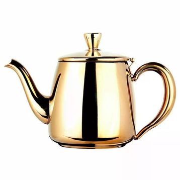 Biradlı Altın 550 ml Çelik Kahve ve Çay Potu