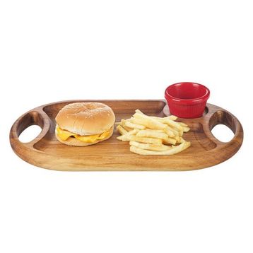 Biradlı GRV-1884 35x20 cm Ceviz Hamburger Sunum