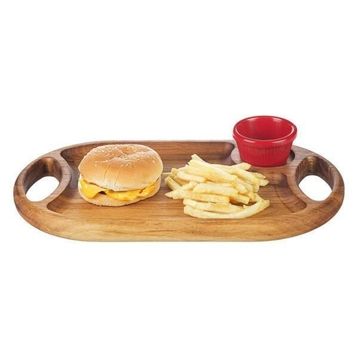 Biradlı GRV-1884 35x20 cm Ceviz Hamburger Sunum
