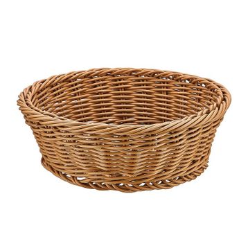 Biradlı GRV-2454 Plastik Yuvarlak 21x21x7 cm Sepet