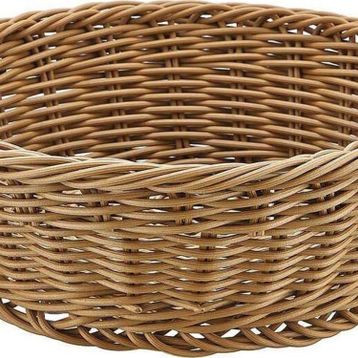 Biradlı GRV-2454 Plastik Yuvarlak 21x21x7 cm Sepet