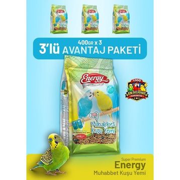 Bird Food Energy 3x400 gr Muhabbet Kuşu Yemi