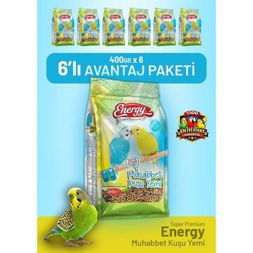 Bird Food Energy 6x400 gr Muhabbet Kuşu Yemi