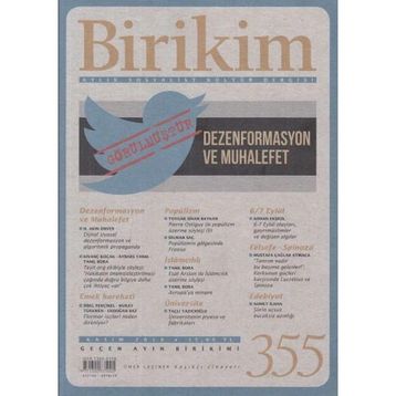 Birikim Aylık Sosyalist Kültür Dergisi Sayı: 355 Birikim Yayınları