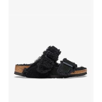 Birkenstock 1025544 Siyah Arizona Split Leve-Teddy Kadın Terlik
