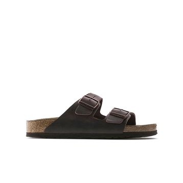 Birkenstock Arizona 052533 Habana Koyu Kahverengi Yağlı Nubuk Deri Unisex Çift Bantlı Terlik