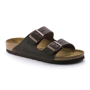 Birkenstock Arizona 052533 Habana Koyu Kahverengi Yağlı Nubuk Deri Unisex Çift Bantlı Terlik
