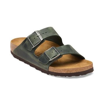 Birkenstock Arizona 1032822 Thyme Kekik Yeşili Yağlı Nubuk Deri Unisex Terlik
