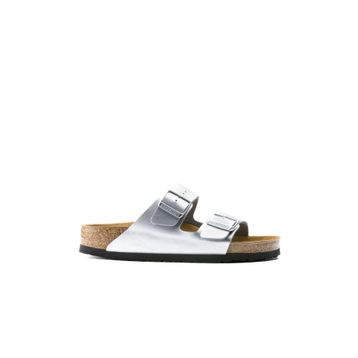 Birkenstock Arizona BF 1012282 Silver Gümüş Birko-Flor Unisex Çift Bantlı Terlik