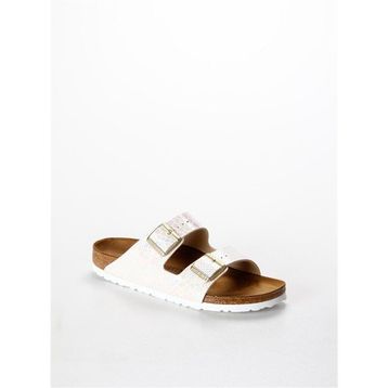 Birkenstock Arizona BF Graceful 1009921 Pearl White İnci Beyazı Birko-Flor Kadın Çift Bantlı Terlik