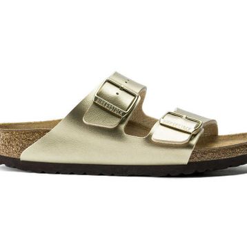 Birkenstock Arizona BF Metallic 1016111 Gold Altın Birko-Flor Kadın Çift Bantlı Terlik -