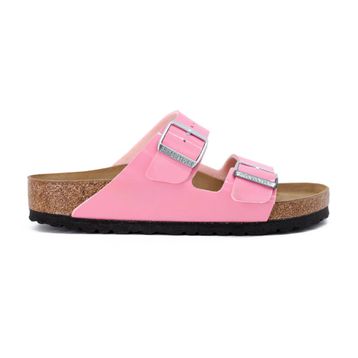 Birkenstock Arizona BF Patent 1026976 Candy Pink Pembe Siyah Kadın Terlik