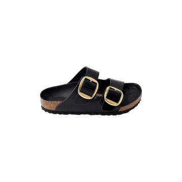 Birkenstock Arizona Big Buckle 1021471 High Shine Black Siyah Rugan Hakiki Deri Kadın Çift Bantlı Terlik