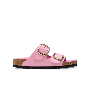 Birkenstock Arizona Big Buckle 1026532 Fondant Pink Pembe Rugan Deri Kadın Çift Bantlı Terlik