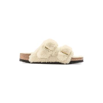 Birkenstock Arizona Big Buckle Teddy 1023130 Eggshell Krem Kuzu Yünü Kadın Terlik