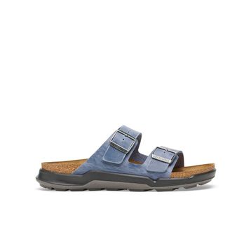 Birkenstock Arizona CT LEOI 1026990 Elemental Blue Mavi Yağlı Deri Erkek Çift Bantlı Terlik