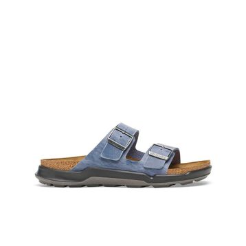 Birkenstock Arizona CT LEOI 1026990 Elemental Blue Mavi Yağlı Deri Erkek Çift Bantlı Terlik