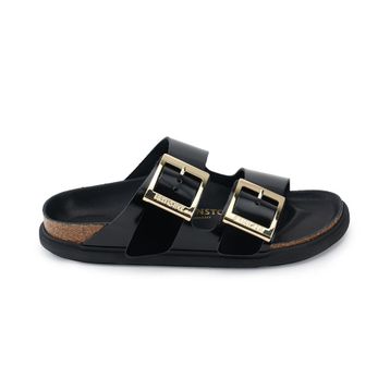 Birkenstock Arizona Droplet Buckle 1029353 High-Shine Black Siyah Deri Kadın Terlik