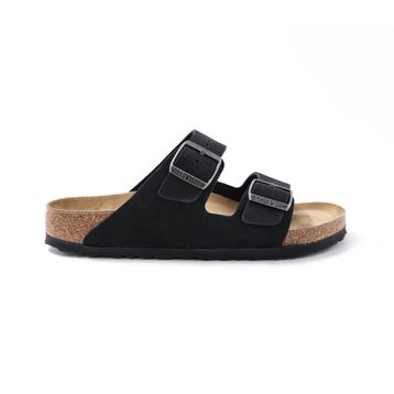 Birkenstock Arizona Soft Footbed 1019011 Black Siyah Nubuk Deri Unisex Çift Bantlı Terlik