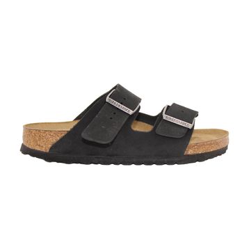 Birkenstock Arizona Soft Footbed 1019011 Black Siyah Nubuk Deri Unisex Çift Bantlı Terlik