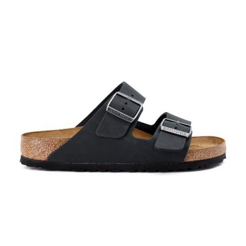 Birkenstock Arizona Soft Footbed 752481 Black Siyah Yağlı Nubuk Deri Unisex Çift Bantlı Terlik