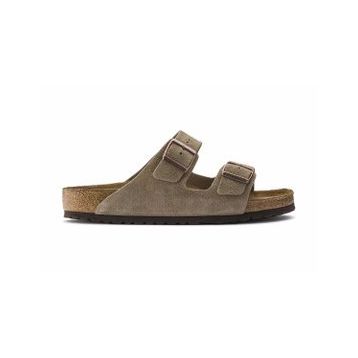Birkenstock Arizona Soft Footbed 951301 Taupe Vizon Süet Unisex Çift Bantlı Terlik