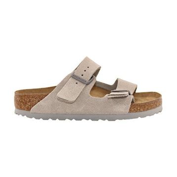 Birkenstock Arizona VL 1027749 Gri Süet Deri Unisex Çift Bantlı Terlik