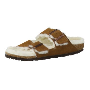 Birkenstock Arizona VL Shearling 1001135 Mink Vizon Süet Unisex Çift Bantlı Terlik