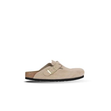 Birkenstock Boston 1030883 Sandcastle Bej Süet Unisex Kapalı Terlik