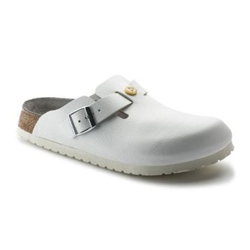 Birkenstock Boston ESD NL 061360 Black Siyah Hakiki Deri Unisex Kapalı Terlik