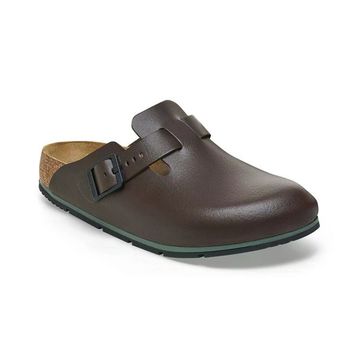 Birkenstock Boston Pro NL 1026189 Soft Java Kahverengi Deri Unisex Terlik