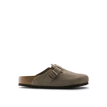 Birkenstock Boston Soft Footbed 560773 Taupe Vizon Süet Deri Unisex Terlik