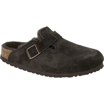 Birkenstock Boston Suede Shearling 1020529 Mocha Kahverengi Süet Unisex Kapalı Terlik