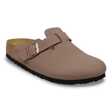 Birkenstock Boston TEX 1033076 Mocca Kahverengi Birko-Flor Nubuk Unisex Kapalı Terlik