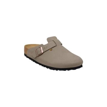 Birkenstock Boston TEX 1033135 Grey Taupe Gri Bej Birko-Flor Nubuk Unisex Kapalı Terlik