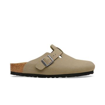 Birkenstock Boston TEX 1033154 Faded Khaki Haki Birko-Flor Nubuk Unisex Kapalı Terlik