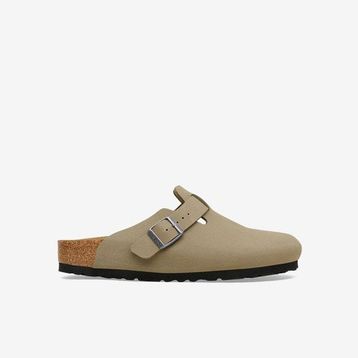 Birkenstock Boston TEX 1033154 Faded Khaki Haki Birko-Flor Nubuk Unisex Kapalı Terlik