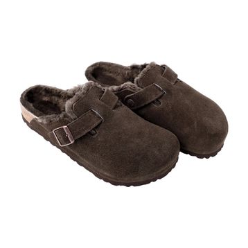 Birkenstock Boston VL Shearling 1020567 Mocha Kahverengi Süet Unisex Kapalı Terlik