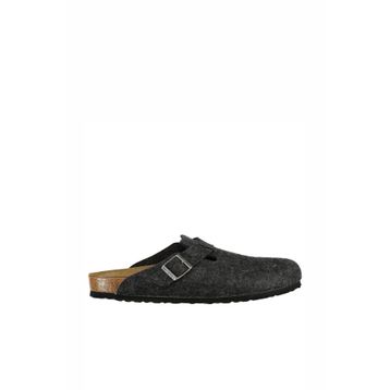 Birkenstock Boston Wool Felt 160371 Anthracite Antrasit Yün Unisex Kapalı Terlik -