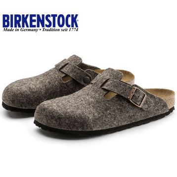 Birkenstock Boston Wool Felt 160583 Cacao Kahverengi Yün Unisex Kapalı Terlik
